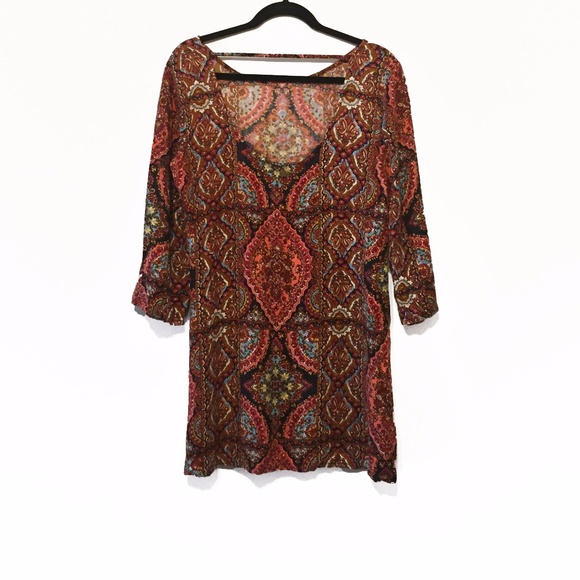 Billabong Bohemian Print Shift Dress - Picture 2 of 4